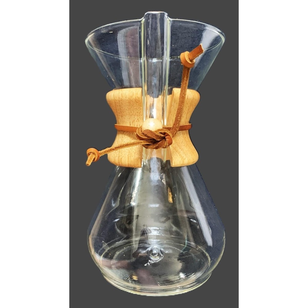 Vintage Chemex Hourglass Pour Over Glass Coffee Maker 8 Cup Pyrex Exc Condition‎